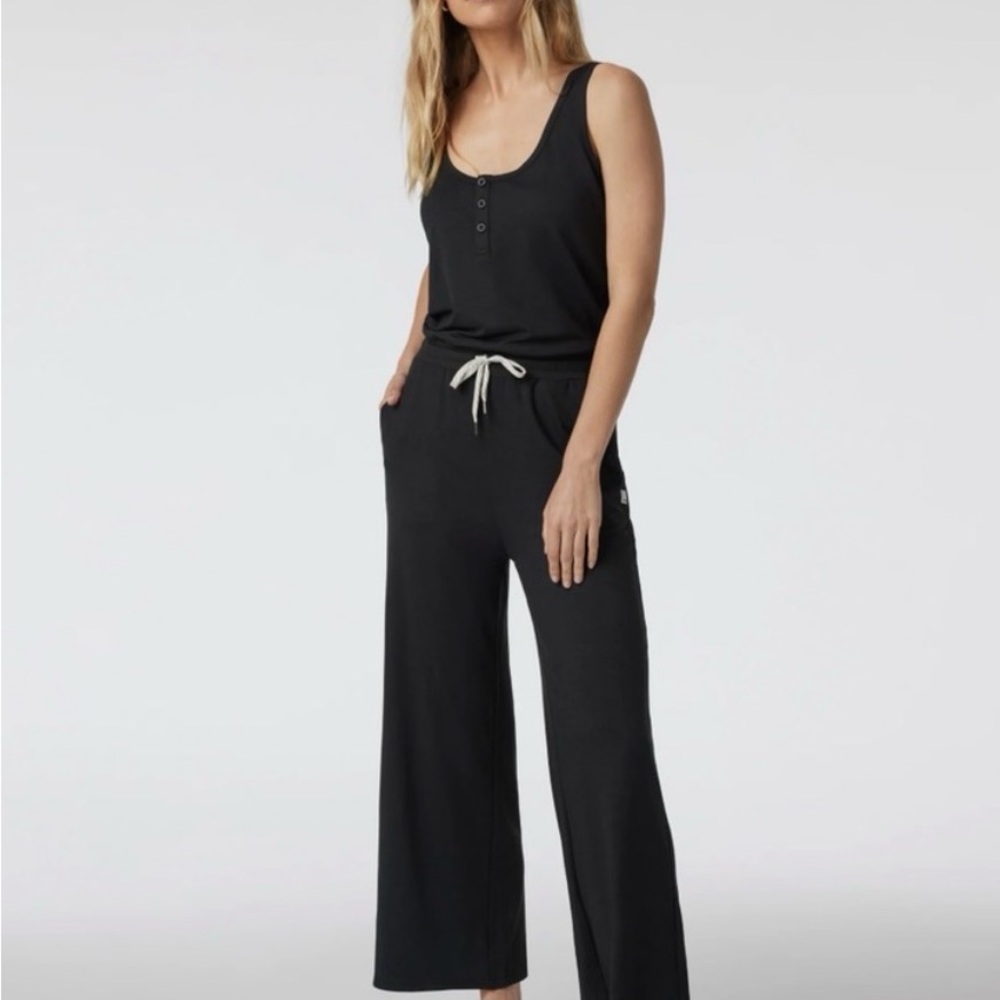 Vuori Charcoal Wide Leg Jumpsuit